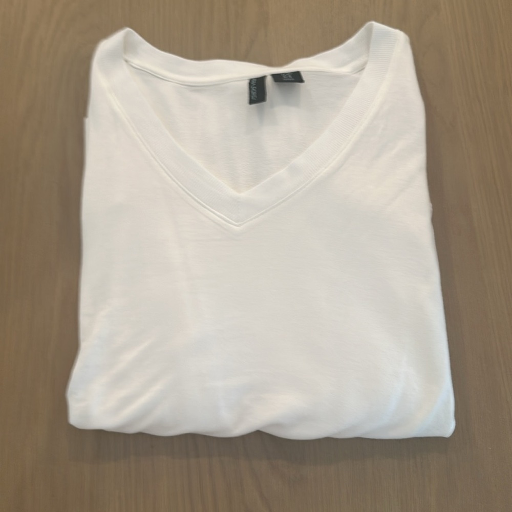 White Cynthia Rowley vneck sweater